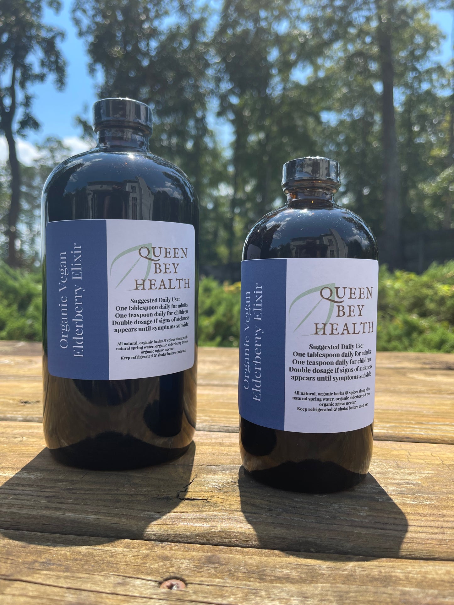 Organic Vegan Elderberry Elixir - Queen Bey Health