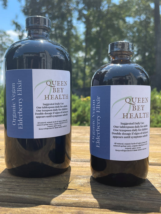 Organic Vegan Elderberry Elixir - Queen Bey Health 