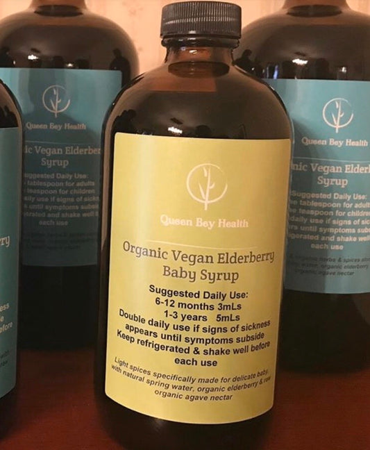 Organic Vegan Elderberry Syrup for Baby - Queen Bey Health 